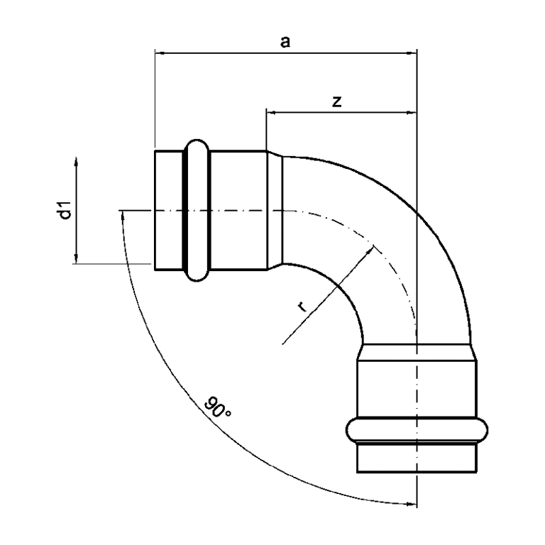 Shop Tubepress Elbow 90 Degree Female / Female and other piping solutions